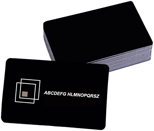 MS WGO 100pcs Laser Engraved Metal Business Cards Blanks 3.4x2.1in Thicknes (0.45mm) MS WGO