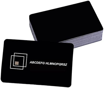 MS WGO 100pcs Laser Engraved Metal Business Cards Blanks 3.4x2.1in Thicknes (0.45mm) - WoodArtSupply