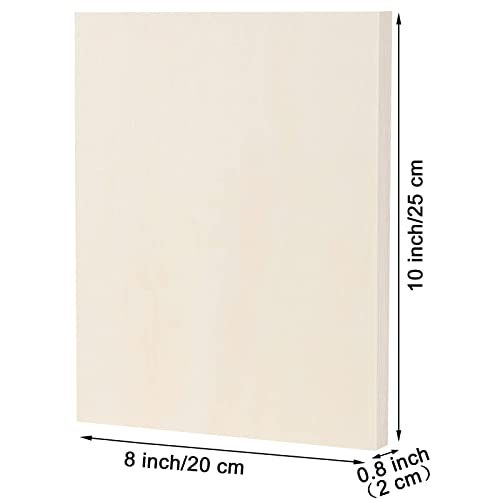 ADXCO 8 Pack Wood Panels 8 x 10 inch Wooden Canvas Board Unfinished Wooden Panel Boards for Painting, Arts, Pouring Use with Oils, Acrylics - WoodArtSupply