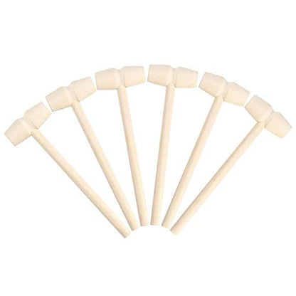 Wooden Hammers Nature Wood Mallets Seafood Lobster Crab Chocolate Beating Mallets 12pcs - WoodArtSupply