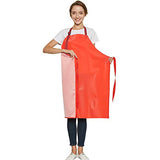RECECASA Waterproof Vinyl Apron - Lined Linen, Chemical Resistant Work Apron Safe Cloth - for DishWashing, Lab Work, Butcher, Dog Grooming, Cleaning RECECASA