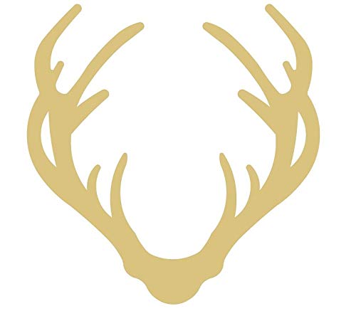 Antlers Cutout Unfinished Wood Deer Reindeer Elk Moose Horns Trophy MDF Shape Canvas Style 1 - WoodArtSupply