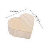 NOLITOY 3pcs Unfinished Treasure Chest Ring Chest Organizer Wooden Jewelry Holder Jewelry Organizer Tray Wooden Holder Wooden Case Heart Case Ring NOLITOY