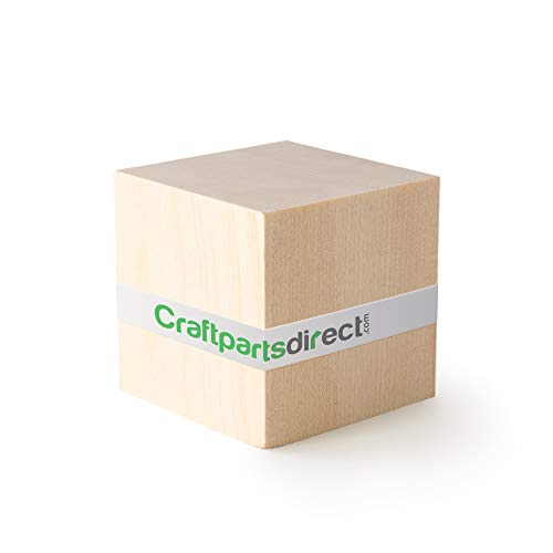 2 inch Wood Blocks | Natural Unfinished Craft Wooden Cubes -by CraftpartsDirect.com | Bag of 10 Craftparts Direct