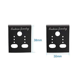 Pandahall 100pcs Rectangle Plastic Earring Ear Stud Display Cards Black Jewelry Velvet 1.49x1.18 Inch PH PandaHall