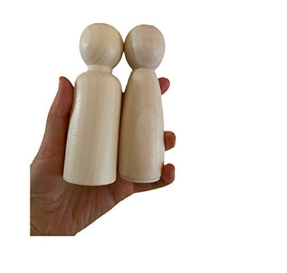 Ellipticus Valley Unfinished Wooden Peg Dolls,4.72 inch peg Doll,Peg Toy,Giant Size peg People,Doll Bodies,DIY Wood Craft,Valentines Day Gift,,Party