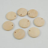 50Pcs Natural Wood Circles Unfinished Round Wood Slices Circles Chips Pendants with Holes for Crafts DIY Jewelry Findings Charms Making, 40mm mollensiuer