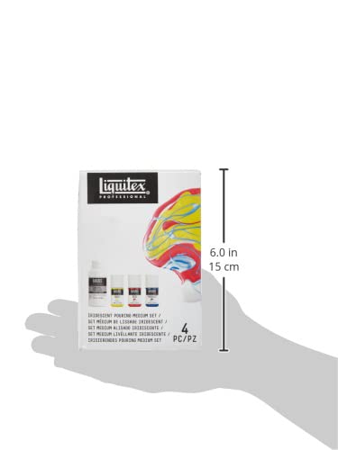 Liquitex Professional Iridescent Pouring Medium Set, Includes 3 x 2-oz Soft Body Acrylic Paint Bottles Liquitex