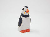 Puffin 'Clown of The Sea' Arctic Seabird Miniature Wood Art Mini Carved Ornament Figurine Small Animals Selsela