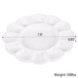 MEEDEN 12-Well Ceramic Paint Palette, Porcelain Paint Palette Tray, Artist Watercolor Mixing Palette, Palette for Acrylic, Watercolor, Gouache MEEDEN