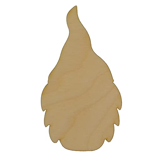 Package of 10, Small 2.5" x 4.5" x 1/4" Baltic Birch Plywood Gnome Head Wood Cutout for Art and Craft Project, Made in USA - WoodArtSupply