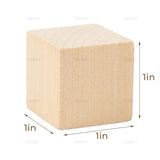 AUEAR, 20 Pack 1 Inch Natural Solid Blank Wooden Cube Unfinished Wood Building Blocks for DIY Craft Gifts AUEAR