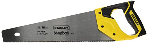 STANLEY Hand Saw, 12-Point/Inch, Sharp Tooth, 15-Inch (20-526) Stanley