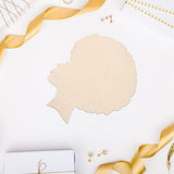 EXCEART Mother's Day Wood Chips Head Wooden Wreath Unfinished Wood Cutouts Girl Presents Mother and Son Gifts African Girl Wooden Cutouts Lady Gifts EXCEART