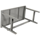 Global Industrial Adjustable Height Workbench C-Channel Leg, 60" W x 30" D, 1-3/4" Steel Square Edge, Gray Global Industrial