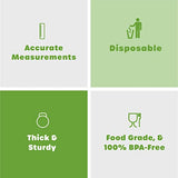 [50 Count - 10 oz.] Multipurpose Disposable Plastic Measuring Cups - Baking, Cooking, Epoxy Resin, Mixing & Measuring Cups Comfy Package