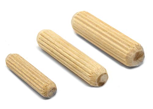 WEN JN400D 400-Piece Fluted Dowel Pin Variety Bucket with 1/4, 5/16, and 3/8-inch Woodworking Dowels WEN