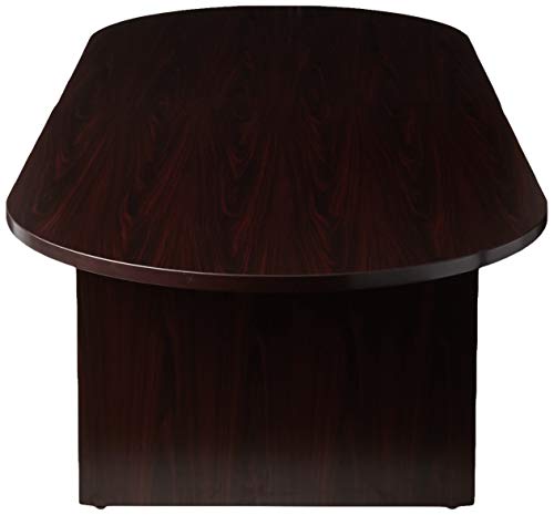 Boss Office Products 10Ft Race Track Conference Table, Mahogany Boss Office Products