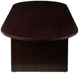 Boss Office Products 10Ft Race Track Conference Table, Mahogany Boss Office Products
