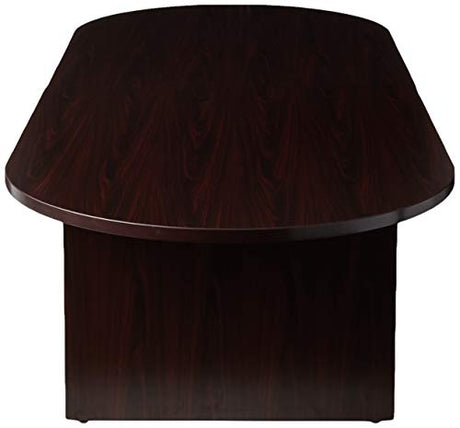 Boss Office Products 10Ft Race Track Conference Table, Mahogany Boss Office Products