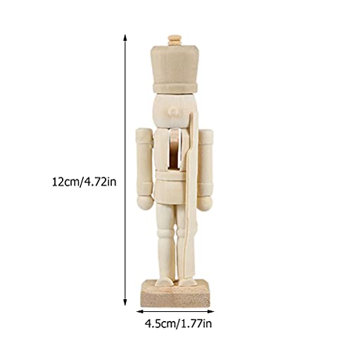 2Sets Christmas Nutcracker unpainted Nutcracker Unfinished Wood Nutcracker Christmas Table Decorations Tall Nutcracker Decorations Xmas Gift Indoor ifundom