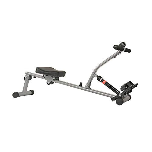 Sunny Health & Fitness SF-RW1205 Rowing Machine Rower with 12 Level Adjustable Resistance, Digital Monitor and 100 KG Max Weight - WoodArtSupply