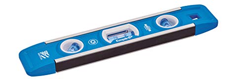 Empire Level EM81.9G 9 Inch Magnetic Torpedo Level w/Overhead Viewing Slot (Made in USA), Silver/White/Blue Empire Level