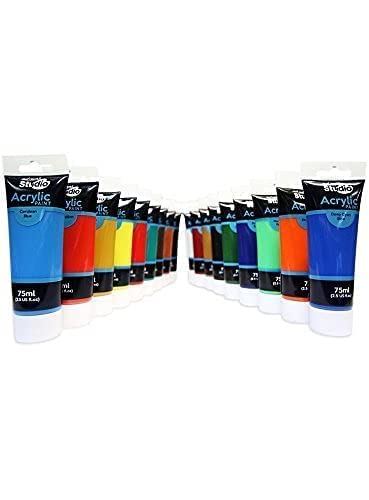 Mont Marte Acrylic Paint Studio 75ml - Lamp Black - WoodArtSupply