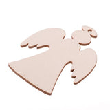 Christmas Wooden Crafts Hanging Ornaments Christmas Tree Decoration Unfinished Wood Cutouts for DIY Blank Slices to Paint (10PCs Angel Style) YEEQIN