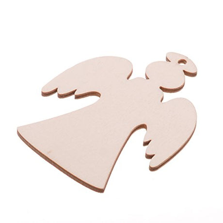 Christmas Wooden Crafts Hanging Ornaments Christmas Tree Decoration Unfinished Wood Cutouts for DIY Blank Slices to Paint (10PCs Angel Style) YEEQIN