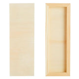 6 Pack Unfinished Wood Canvas Boards for Crafts, Wooden Panels for Painting (4 x 12 in) Bright Creations