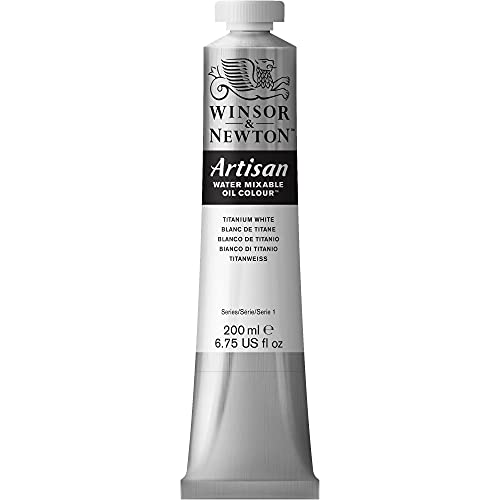 Winsor & Newton Artisan Water Mixable Oil Colour, 6.75-oz (200ml), Titanium White Winsor & Newton