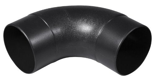 POWERTEC 70105 4" Elbow Dust Hose Connector, Black, 4", 90 Degree Elbow POWERTEC