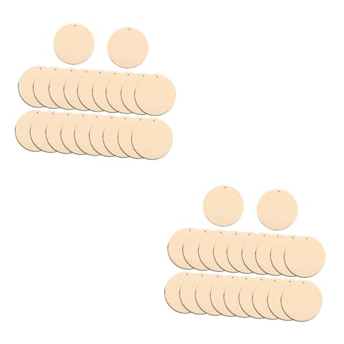 ABOOFAN 100 Pcs Wood Decorative Earrings Diy Earring Kit Unfinished Earrings Goodie Bag Filler Unfinished Round Earrings Paintable Earrings Jewelry ABOOFAN