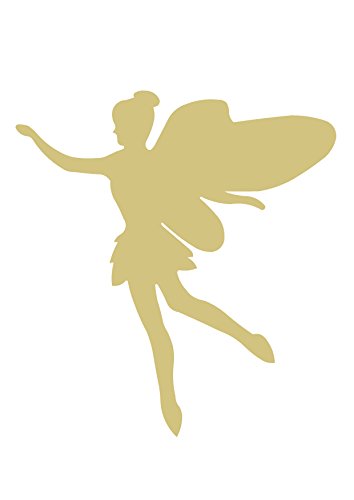 Fairy Cutout Unfinished Wood Mystical Kids Nursery Decor Door Hanger MDF Shaped Canvas Style 1 (6") - WoodArtSupply