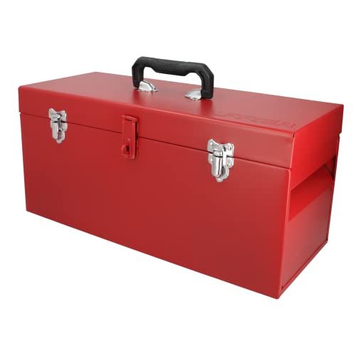 URREA Storage Box - D6 Toolbox 20" X 8" X 9" Tool Box with Chrome Plated Metallic Latch & Durable PVC Handle - D6 Urrea