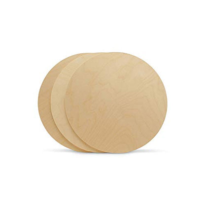 Wood Circles 12 inch, 1/4 Inch Thick, Birch Plywood Discs, Pack of 1 Unfinished Wood Circles for Crafts, Wood Rounds by Woodpeckers