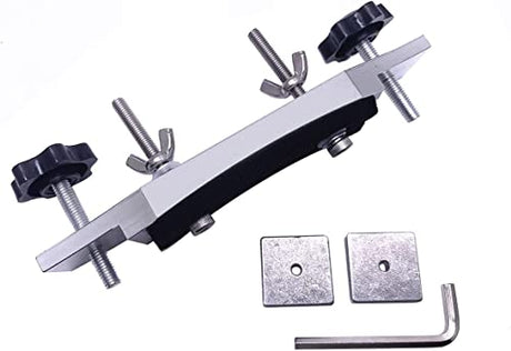 TUOREN 1 Set Acoustic Guitar Bridge Clamp 6 & 12 String Acoustic Guitar Bridge Repair Replace Tool with 2 Metal Blocks, L Wrench TUOREN