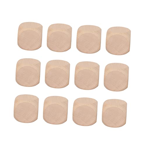 HEALEEP Blank Dice Toy 12pcs Block Toys Crafts for Classroom Creative Wood Foam Wood Blank Toy Blank Wooden Wood Blocks Wooden playset Natural Wood HEALEEP