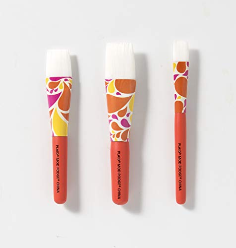 Mod Podge 10615 3 Piece Short Handle Brush Set Mod Podge