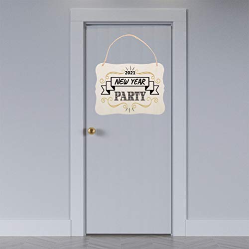 JANOU 3pcs Unfinished Wood Sign Blank Hanging Wooden Plaque DIY Craft Project Wood Sign with Rope Door Wall Art Decorative, Style 3, 9x6.5'' JANOU