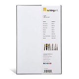 KINGART Finesse Kolinsky Sable Synthetic Blend Premium Watercolor Artist Brushes, Gift Box, Set of 8, Synthetic Brush Hairs, Acrylic Handle, for Oil, KINGART