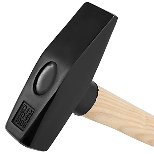 2 PCS 2 Lbs Blacksmith Hammer, 2 Pound Carbon Steel Cross Pein Hammer, Cross Peen Blacksmith Hammer with Wood Handle MUKCHAP