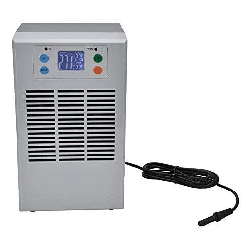 2 in 1 Water Chiller, 35L 1-3L Aquarium Heaters Aquarium Chiller for Axolotl Jellyfish Coral Reef Shrimp, 100W Smart Industrial Chiller with Pump - WoodArtSupply