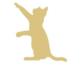 Cat Cutout Unfinished Wood Pet Animal Cat Lover Door Hanger MDF Shape Canvas Style 4 Diverse Woodworking