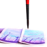 Transon Round Paint Brush Set 9pcs Synthetic Sable Hair for Acrylic Painting Watercolor Painting Gouache Ink Craft and Detail Painting TRANSON