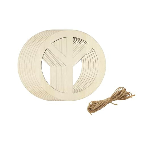 30 Pack 4 Inch Wood Peace Sign Unfinished Wood Wood Cutouts Wooden Peace Sign Hanging Ornaments DIY Peace Craft Gift Tags for Home Party Decoration Xonzmmk