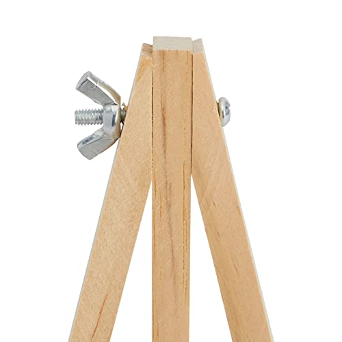 Juvale 6-Pack Wooden Easel, Mini Easel Stands and Place Card Holders for Table Top Artwork Display, Invitations, Photos, Party Favors, DIY Arts and Juvale
