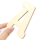 JAPCHET 104 Pieces 4 Inch Wood Wooden Letters, Unfinished Decorative Paintable Wood Craft Alphabet Cutout Capital Wooden Letters for Painting, Home JAPCHET