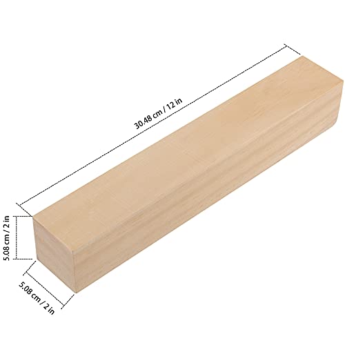 ZEONHAK 8 PCS 2 x 2 x 12 Inches Pine Lumber Square Turning Blanks, Natural Unfinished Wood Carving Blocks for Carving, DIY Art and Craft ZEONHAK